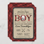 バッファローペイドランプジャックベビーシャワー招待状 案内状 (正面/裏面)