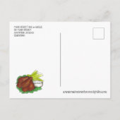 バッファローホットチキンウィングウィング食べ物の競争 インビテーションポストカード (裏面)