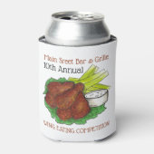 バッファローホットチキンウィングウィング食べ物の競争 缶クーラー (缶正面)