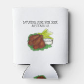 バッファローホットチキンウィングウィング食べ物の競争 缶クーラー (裏面)