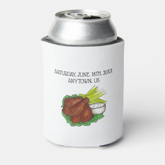 バッファローホットチキンウィングウィング食べ物の競争 缶クーラー (缶裏面)