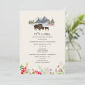 バッファローマママウンテン野草赤ちゃんシャワー 招待状 (スタンド正面)