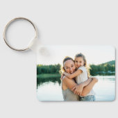 バッファローモダンプライド母が日付の写真を確立 キーホルダー (裏面)