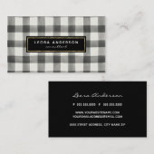 バッファローモダンプレイドパターン 名刺 (正面/裏面)
