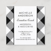 バッファローモダンプ企業のライド白黒 スクエア名刺 (正面)