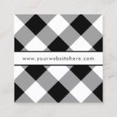 バッファローモダンプ企業のライド白黒 スクエア名刺 (裏面)