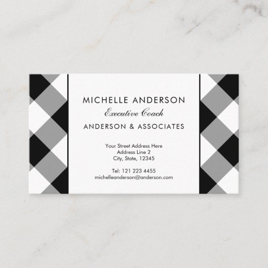 バッファローモダンプ企業のライド白黒 名刺 (正面)