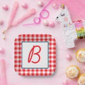 バッファローモノグラムのプレイド ペーパープレート (パーティー)