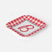 バッファローモノグラムのプレイド ペーパープレート (傾斜あり)