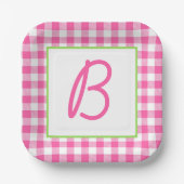 バッファローモノグラムのプレイド ペーパープレート (正面)