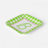 バッファローモノグラムのプレイド ペーパープレート (傾斜あり)