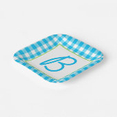 バッファローモノグラムのプレイド ペーパープレート (傾斜あり)