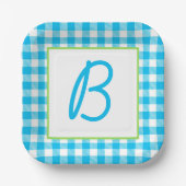 バッファローモノグラムのプレイド ペーパープレート (正面)