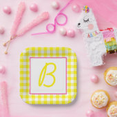 バッファローモノグラムのプレイド ペーパープレート (パーティー)