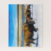 バッファローモンタナ。クリスマスグリーティング ジグソーパズル (縦)