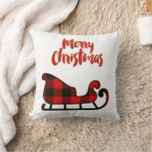 バッファローランバージャックプレイドメリークリスマスピロー クッション (ブランケット)