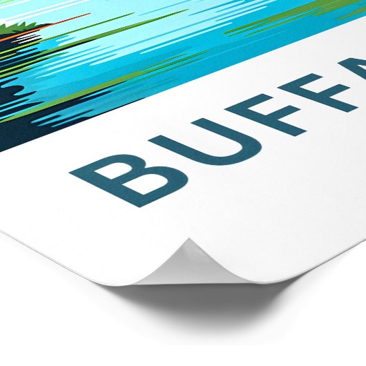 バッファローリバーアーカンサストラベルプリント ポスター (角)