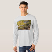 バッファローリバーメンズ長袖シャツを渡る Tシャツ (正面フル)