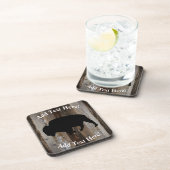 バッファローヴィンテージウッド素朴ウッド コースター (右側)