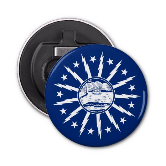 バッファロー国旗、ニューヨークボトルオープナー 栓抜き (正面)