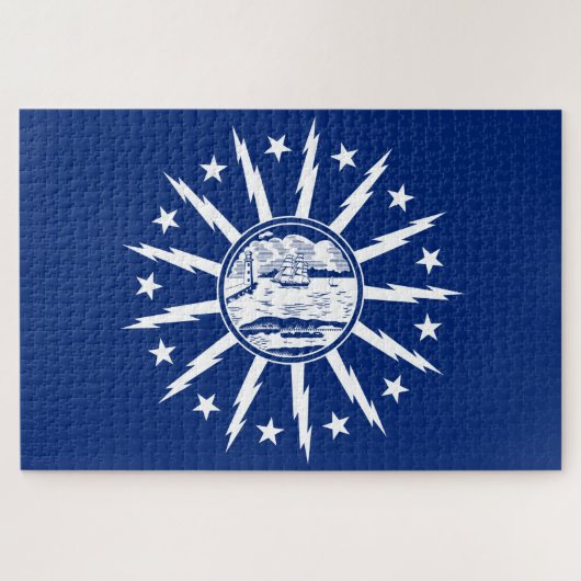 バッファロー国旗(ニューヨーク市州) ジグソーパズル (横)