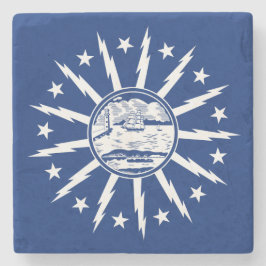 バッファロー国旗(ニューヨーク市州) ストーンコースター