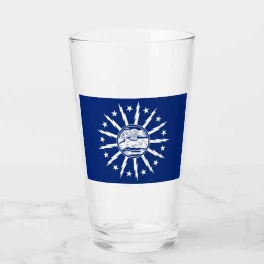 バッファロー国旗(ニューヨーク市州) タンブラーグラス (正面)