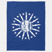 バッファロー国旗(ニューヨーク市州) フリースブランケット (正面)