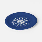 バッファロー国旗(ニューヨーク市州) ペーパープレート (アングル)