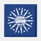 バッファロー国旗(ニューヨーク市州) マグネット (正面)