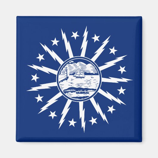 バッファロー国旗(ニューヨーク市州) マグネット (正面)