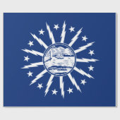 バッファロー国旗(ニューヨーク市州) ラッピングペーパー (フラット)