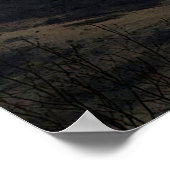 バッファロー山の夕日 ポスター (角)