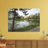 バッファロー歴史博物館の反射 キャンバスプリント (インサイチュ (リビング))