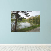 バッファロー歴史博物館の反射 キャンバスプリント (インサイチュ (ウッドフロア))