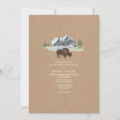 バッファロー水色マウンテンカー結婚ドストックズ 招待状 (正面)