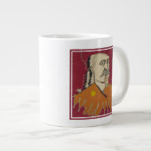 バッファロー法案の肩と頭のポートレート ジャンボコーヒーマグカップ (正面右)