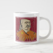 バッファロー法案の肩と頭のポートレート ジャンボコーヒーマグカップ (右)