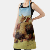 バッファロー狩りバイレミントン、ヴィンテージ先住民アメリカン エプロン (インサイチュ)