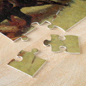 バッファロー狩りバイレミントン、ヴィンテージ先住民アメリカン ジグソーパズル (側面)