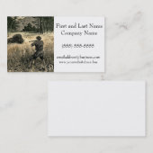 バッファロー狩りワイルドウェストフロントティアーズマン自然アート 名刺 (正面/裏面)