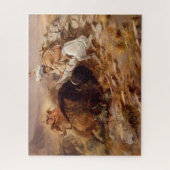 バッファロー狩り先住民アメリカンハンターズ ジグソーパズル (縦)