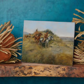 バッファロー狩り, 1891 (キャンバス上の油) フォトプラーク (側面)