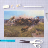 バッファロー狩り、No.39 by Charles M. Russell 薄葉紙 (クラフト)