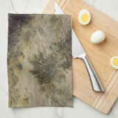 バッファロー狩りNo. 26 by CMラッセル、ヴィンテージインディアン キッチンタオル (四つ折り)