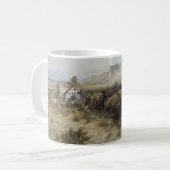 バッファロー狩りNo. 26 by CMラッセル、ヴィンテージインディアン コーヒーマグカップ (正面左)