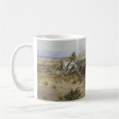 バッファロー狩りNo. 26 by CMラッセル、ヴィンテージインディアン コーヒーマグカップ (左)