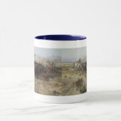 バッファロー狩りNo. 26 by CMラッセル、ヴィンテージインディアン マグカップ (中央)