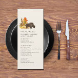 バッファロー秋の葉の結婚Bison Scriptのメニュー メニュー<br><div class="desc">秋の木々とバッファローのイラストレーション。</div>