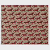 バッファロー素朴のプレイドで野生の馬をクラフト ラッピングペーパー (フラット)